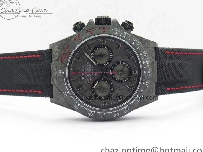MiroTime 0414 Stretchable Daytona DIW All Black Carbon Noob 1:1 Best Edition Black Dial on Black Nylon Strap SA 2582